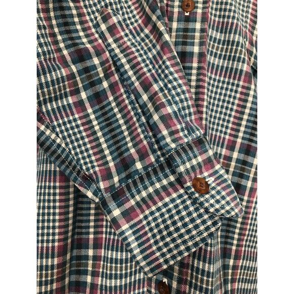 L.L. Bean Shirt S Reg Tartan Plaid Button Up Long Sleeve Cotton Polyester - Picture 6 of 12
